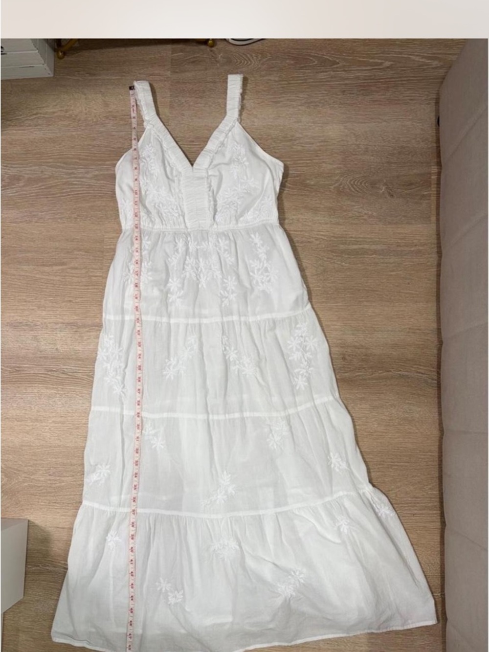 Japna 100% Cotton White Embroidered Lounge Dress Sundress or Nightgown